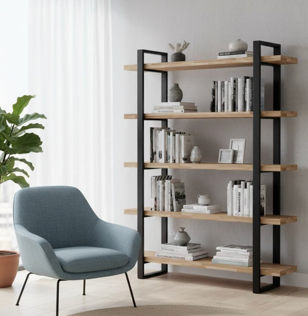 Estantería MULTI 200 detalle – librería a medida madera | Look Vintage