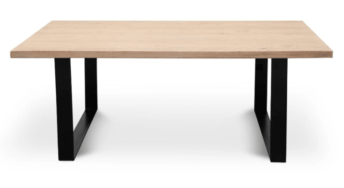 Mesa AYOUB de comedor industrial – Chapa de roble y hierro a medida - Manuel Interiorismo