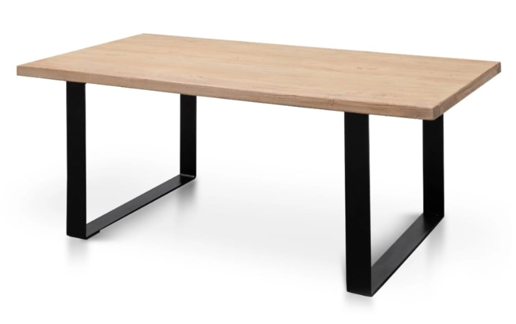 Mesa AYOUB de comedor industrial – Chapa de roble y hierro a medida – mesa de comedor a medida madera | Look Vintage