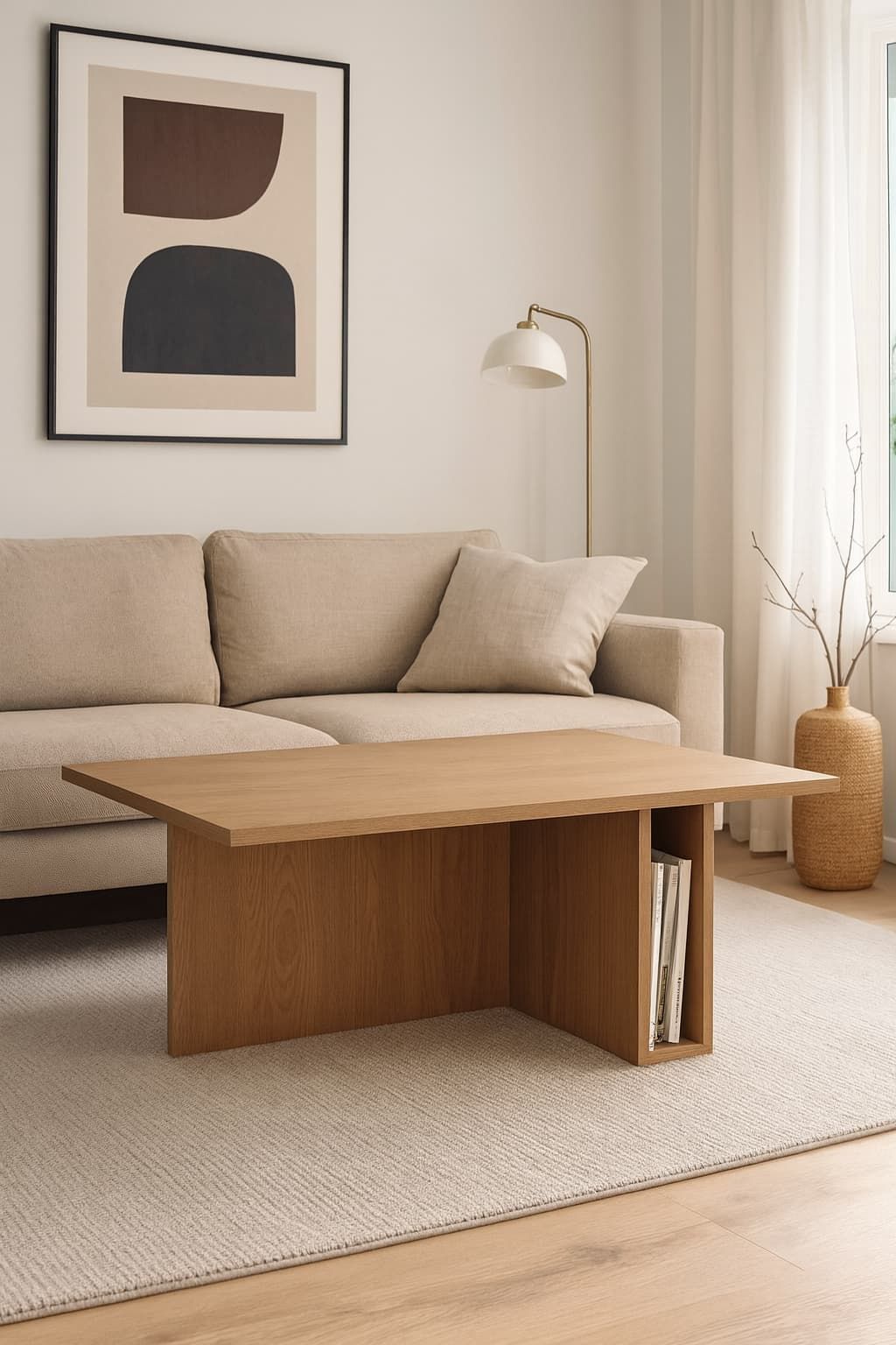 Mesa centro FIFI de roble - Manuel Interiorismo