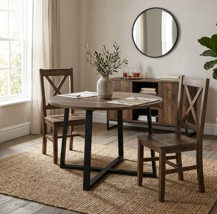 Mesa comedor AROSA detalle – mesa de comedor a medida madera | Look Vintage