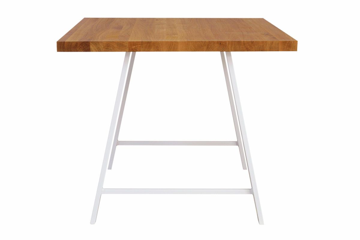 Mesa de comedor industrial VENUS – Roble natural y hierro forjado a medida acabado – mesa de comedor a medida madera personal