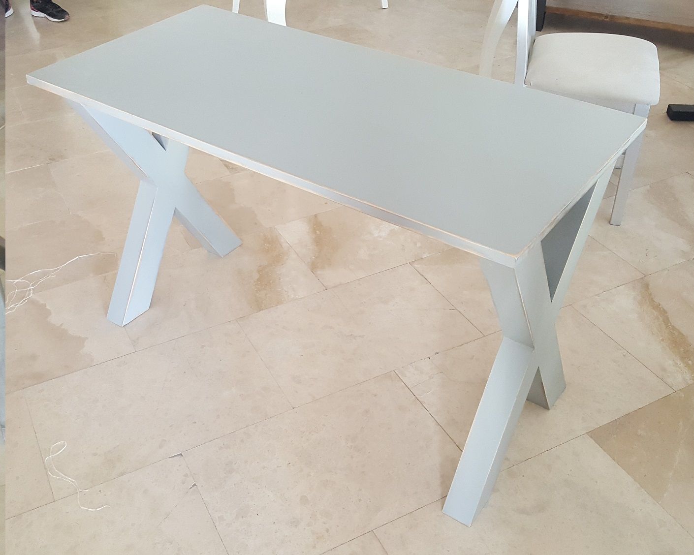Mesa escritorio ALONSO MADERA detalle – escritorio de madera a medida | Look Vintage