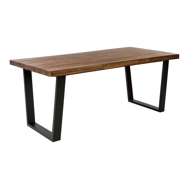 Mesa ROSAL de Comedor Industrial – Chapa de Roble y Hierro a Medida - Manuel Interiorismo