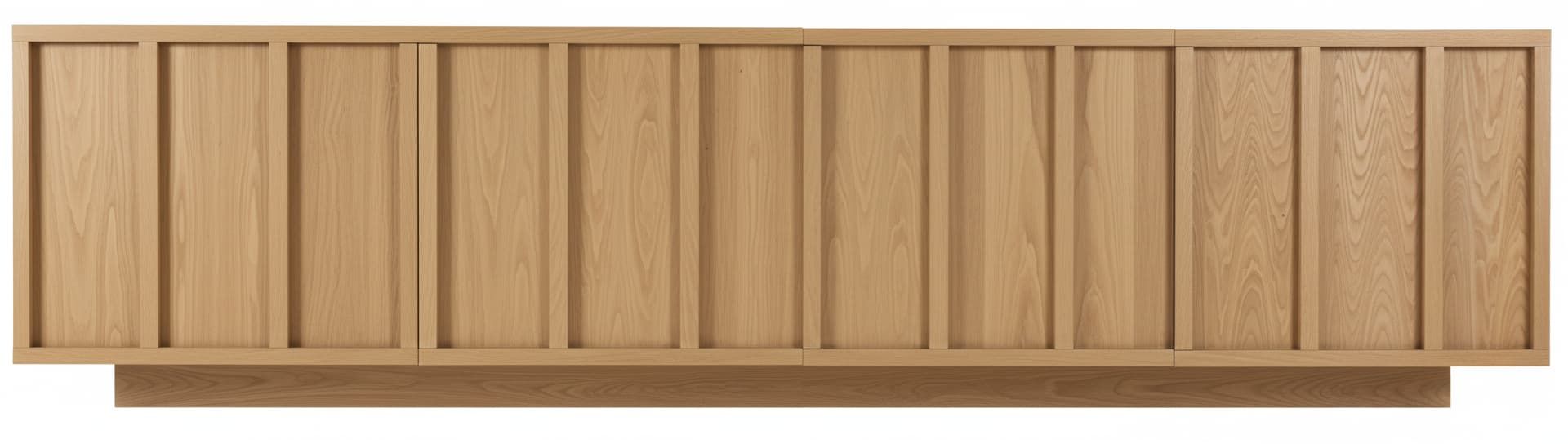 Mueble TV PALI 4 puertas con zócalo en madera de roble - Manuel Interiorismo