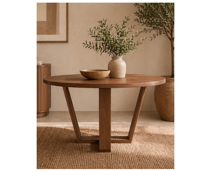Mesa LURIA de comedor redonda LURIA en madera de roble a medida