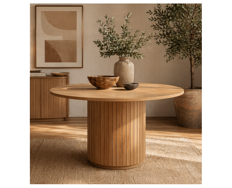 Mesa RILBA de comedor redonda RILBA en madera de roble a medida