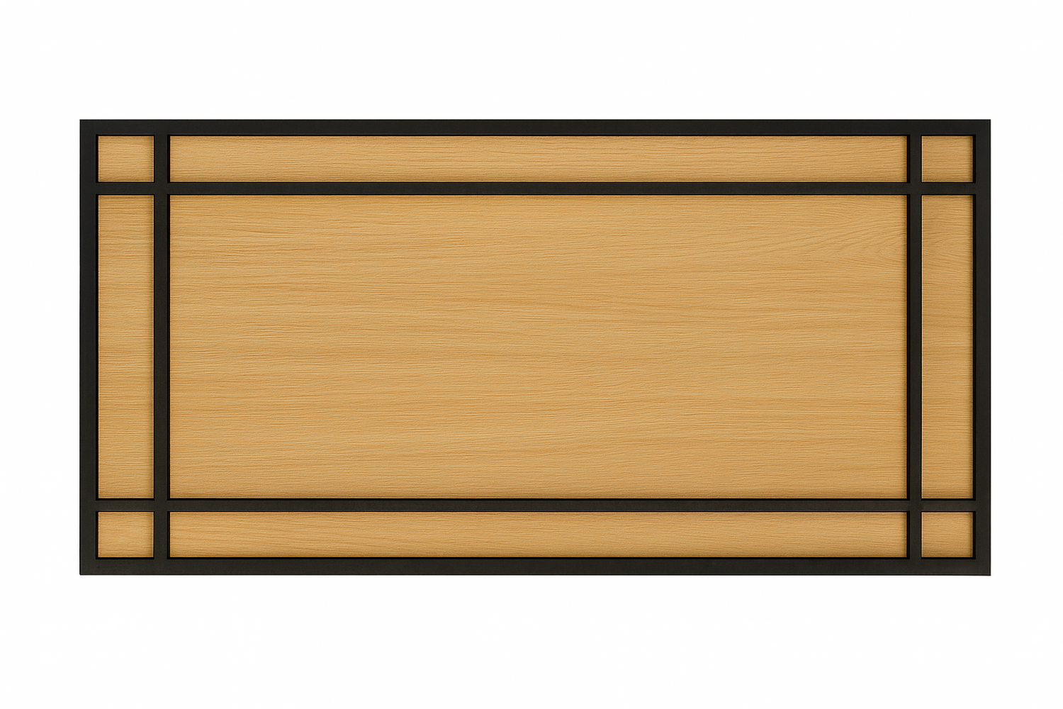Cabecero BURAK estructura hierro y tapa roble natural acabado – cabecero de cama a medida personalizado | Look Vintage