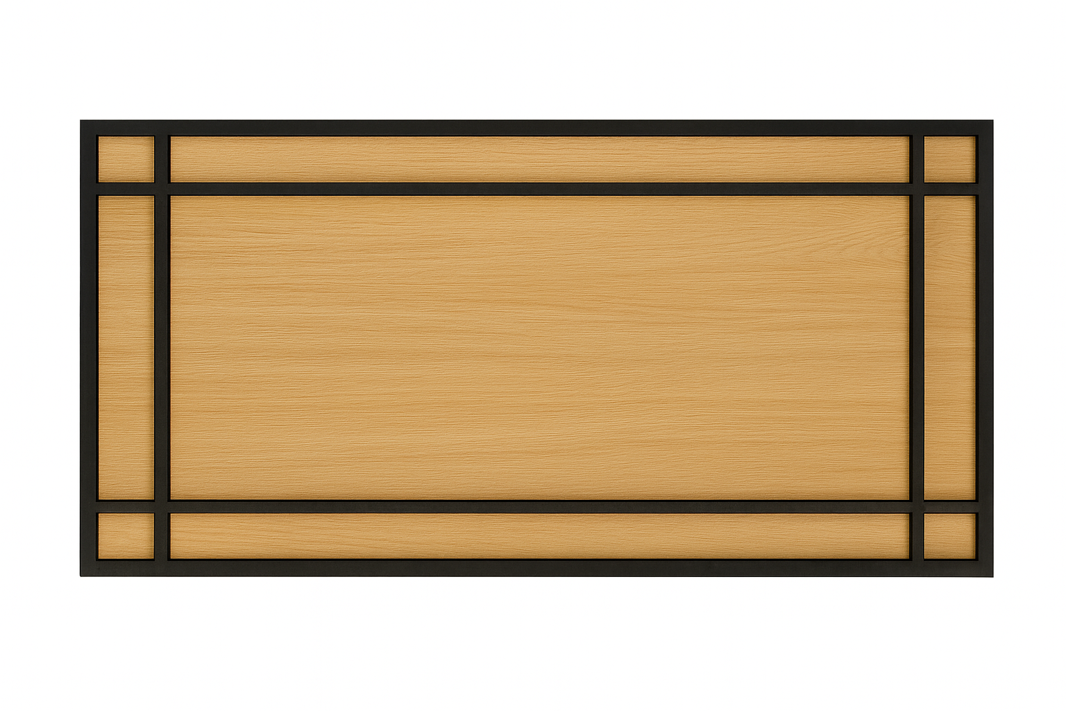 Cabecero BURAK estructura hierro y tapa roble natural acabado – cabecero de cama a medida personalizado | Look Vintage