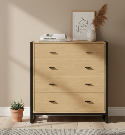 Cómoda HIMA 4C detalle – cómoda a medida madera | Look Vintage