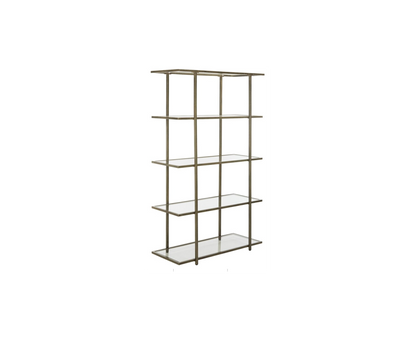 Librería AUREX 200 de hierro y cristal a medida