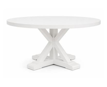 Mesa ARDENA de comedor redonda en madera de roble a medida