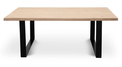 Mesa AYOUB de comedor industrial – Chapa de roble y hierro a medida - Manuel Interiorismo