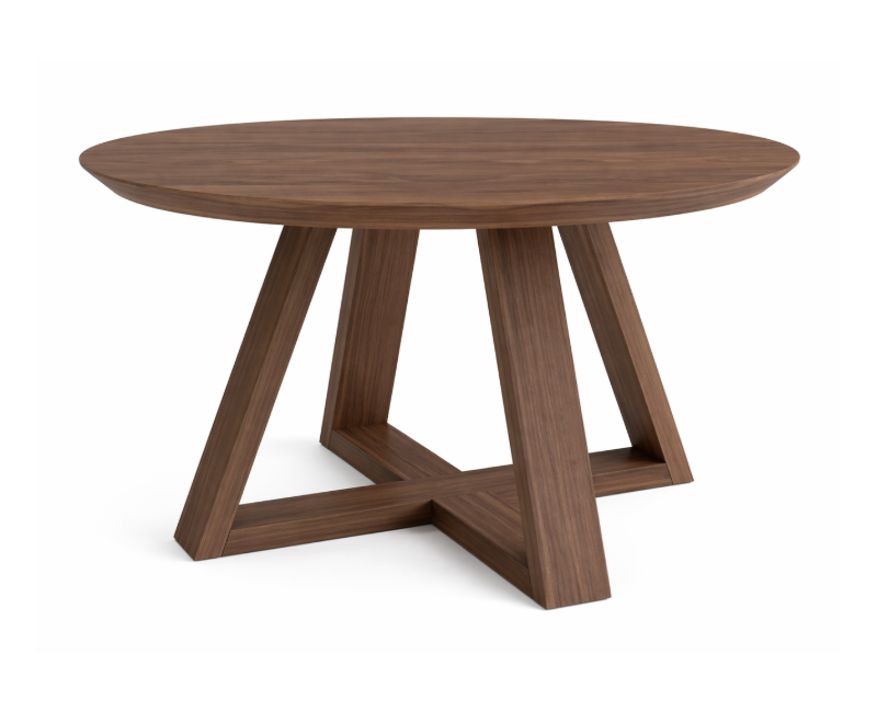 Mesa BRENTA de comedor redonda en madera de roble