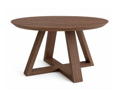 Mesa BRENTA de comedor redonda en madera de roble