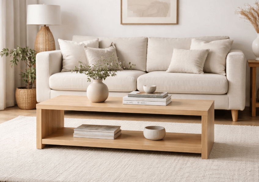 Mesa centro ADRUA madera roble - Manuel Interiorismo