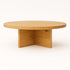 Mesa centro AROMA redonda de chapa roble a medida – mesa de centro a medida madera | Look Vintage