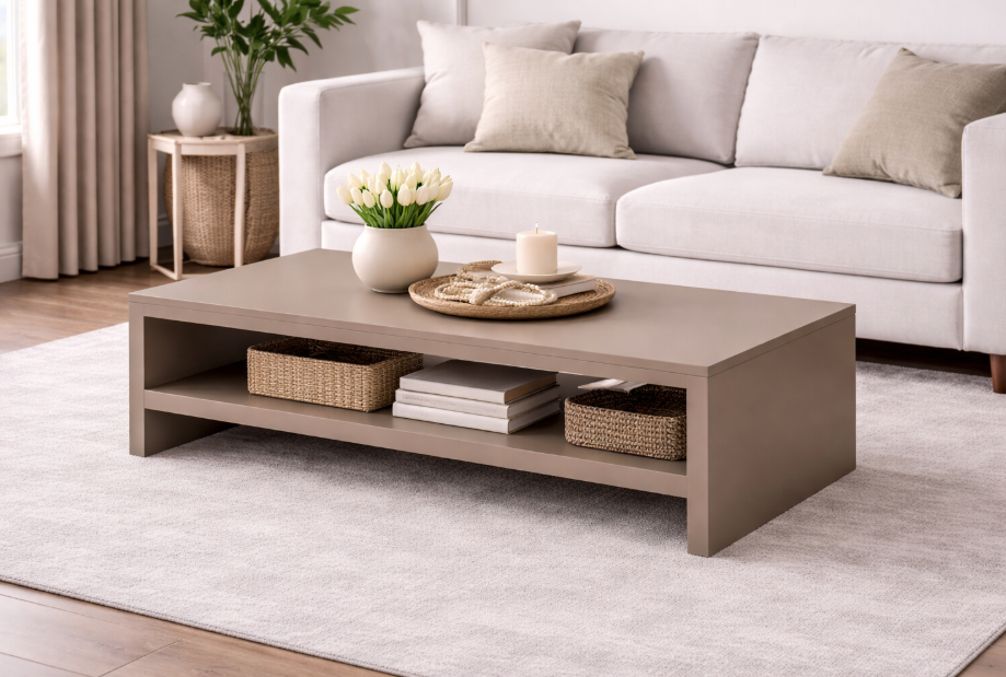 Mesa centro ARTEX de chapa roble detalle – mesa de centro a medida madera | Look Vintage