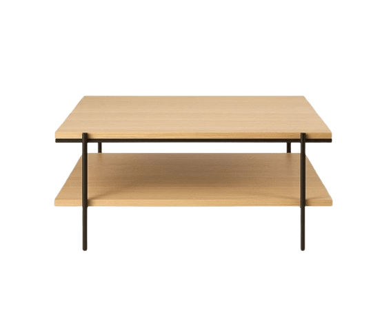 MESA CENTRO DEMA – Tapa roble natural + estructura hierro - Manuel Interiorismo