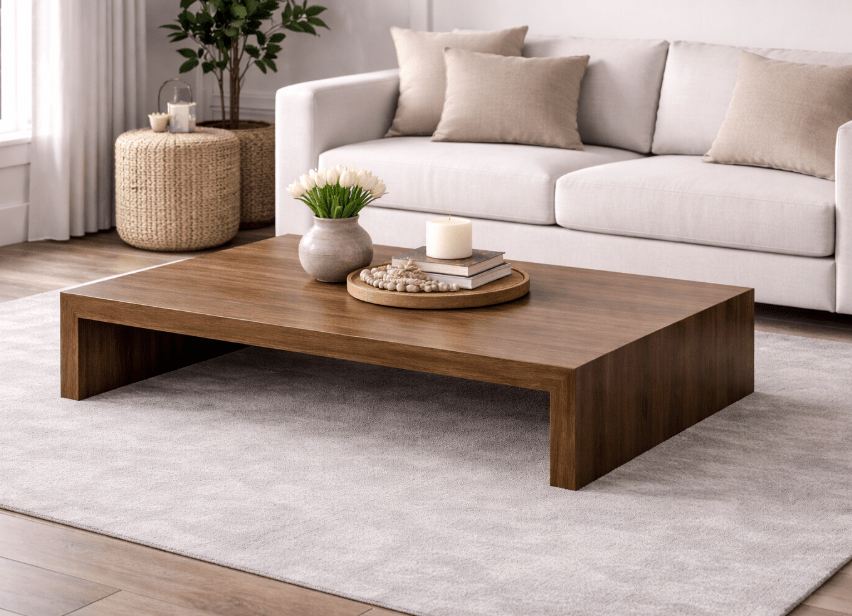 Mesa centro KALKU de chapa roble - Manuel Interiorismo