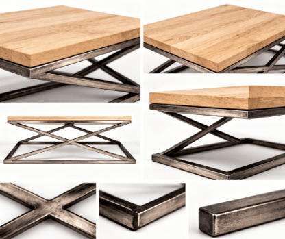 Mesa centro SEVI tapa madera - Manuel Interiorismo