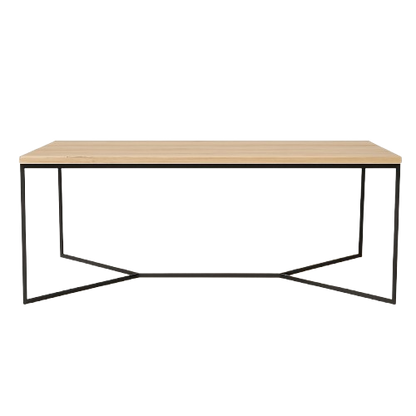 Mesa centro SPIDER de chapa roble y hierro – mesa de centro a medida madera | Look Vintage
