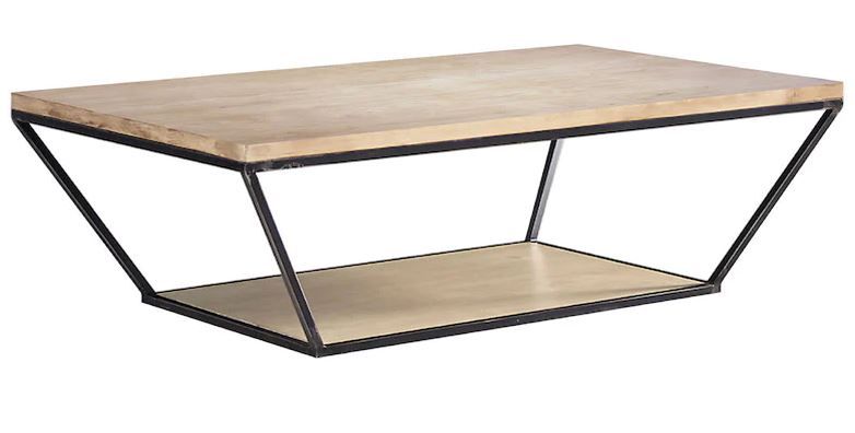 Mesa centro VALLE de chapa roble y hierro – mesa de centro a medida madera | Look Vintage