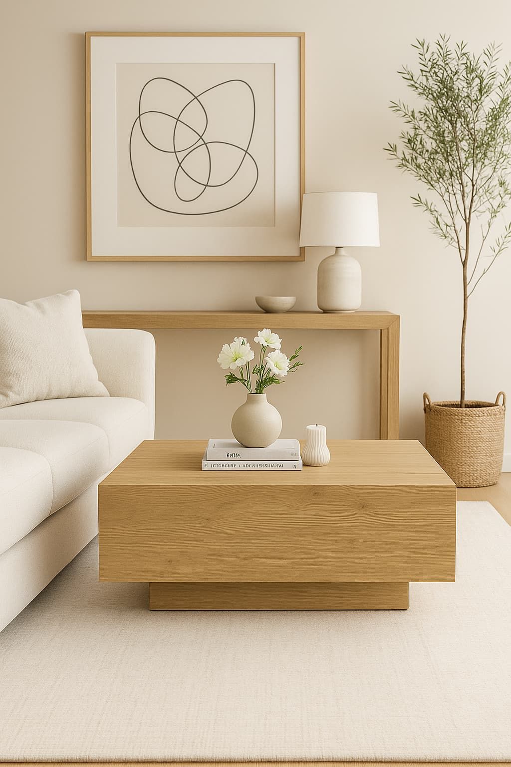 Mesa de centro CUBO 426 – Diseño cúbico de madera - Manuel Interiorismo