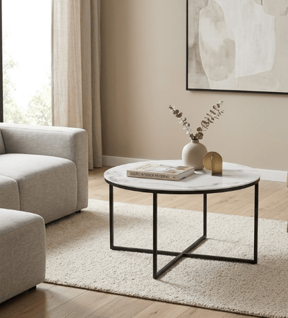 Mesa de centro REDON de mármol - Manuel Interiorismo