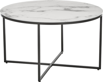 Mesa de centro REDON de mármol vista 5 – mesa de centro a medida madera | Look Vintage