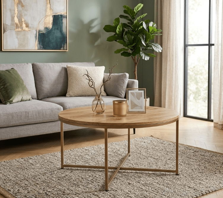 Mesa de centro REDON madera - Manuel Interiorismo