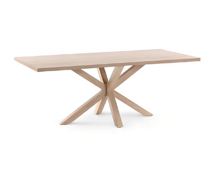 Mesa de comedor AGORA de madera de pino con tapa de 40 mm a medida
