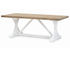Mesa de comedor ENGLAND de madera de pino con tapa de 40 mm y estructura cruzada