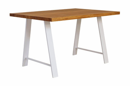 Mesa de comedor industrial VENUS – Roble natural y hierro forjado a medida – mesa de comedor a medida madera | Look Vintage