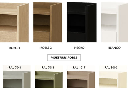 Mesita de noche NIVORA chapa roble acabado – mesita de noche a medida personalizado | Look Vintage