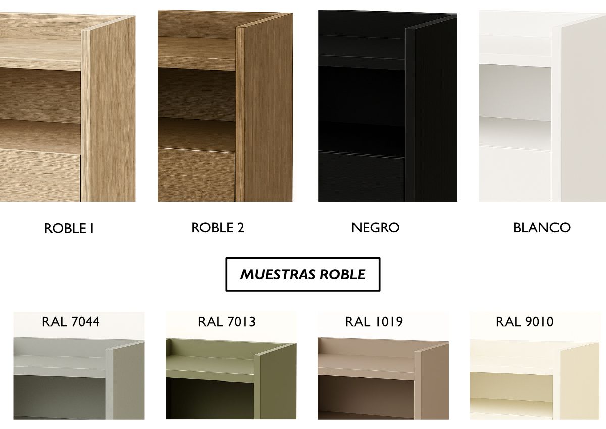 Mesita LAVORA 1C B/H vista 4 – mesita de noche a medida | Look Vintage
