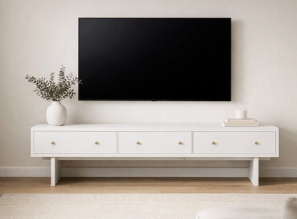 Mueble TV BONIT 3 cajones en chapa roble - Manuel Interiorismo