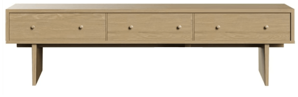 Mueble TV BONIT 3 cajones en chapa roble - Manuel Interiorismo