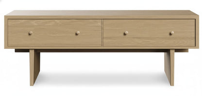 Mueble TV BONIT en chapa roble a medida con cajones - Manuel Interiorismo