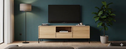 Mueble TV CALAD B/H P detalle – mueble TV a medida madera | Look Vintage