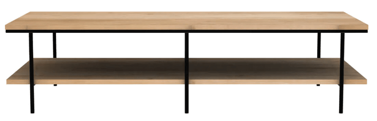 Mueble TV DEMA grande en chapa roble y hierro - Manuel Interiorismo