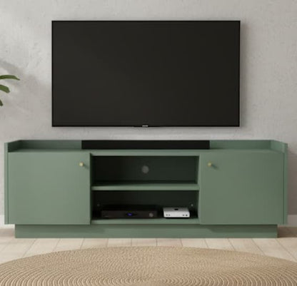Mueble TV LAVORA 2 puertas con baldas interiores y zócalo - Manuel Interiorismo