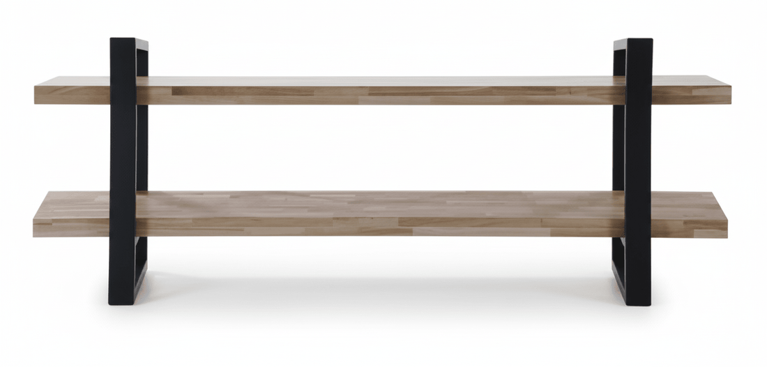 Mueble TV MULTI en chapa roble y hierro - Manuel Interiorismo