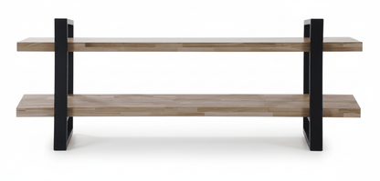 Mueble TV MULTI en chapa roble y hierro - Manuel Interiorismo