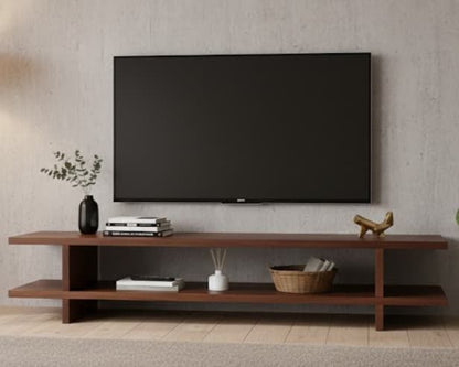 Mueble TV NUEL en chapa roble a medida 120-140 - Manuel Interiorismo