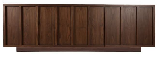 Mueble TV PALI 3 puertas con zócalo en chapa roble – mueble TV a medida madera | Look Vintage