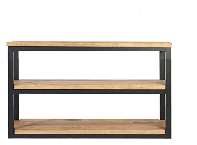 Mueble TV PARTY industrial en madera maciza y hierro - Manuel Interiorismo