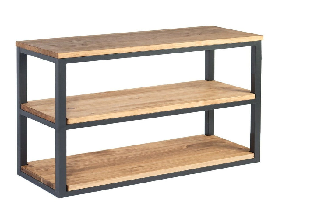 Mueble TV PARTY industrial en madera maciza y hierro - Manuel Interiorismo