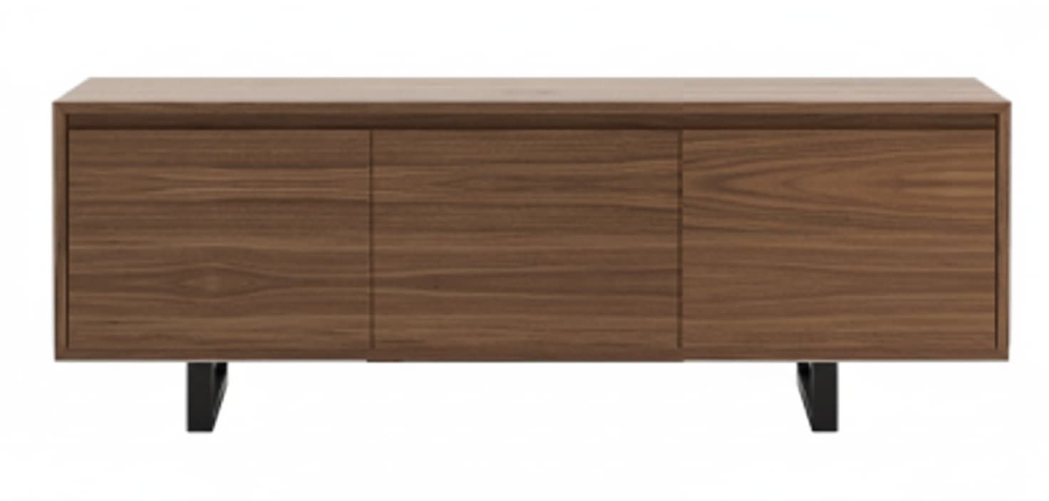 Mueble TV TOPIN 3 puertas en madera de roble con tirador uñero - Manuel Interiorismo